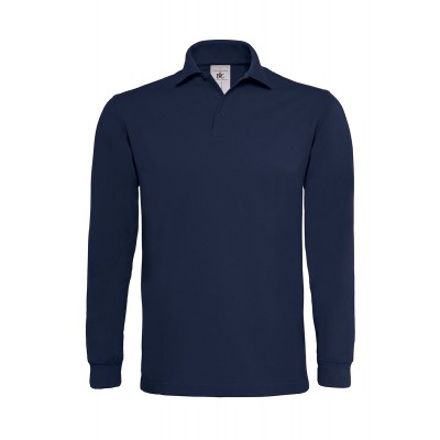Polo Heavymill LSL colore navy taglia S