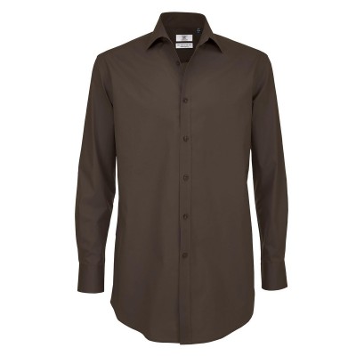 Camicie Black Tie LSL /Men colore coffee bean taglia S