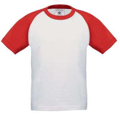 T-Shirt Base-Ball /Kids colore white/red taglia 3/4
