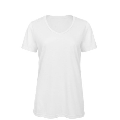 T-Shirt V Triblend /Women colore white taglia XS
