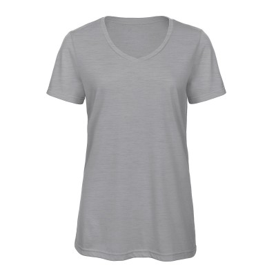T-Shirt V Triblend /Women colore heather light grey taglia XS