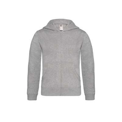 Felpe Hooded Full Zip /Kids colore heather grey taglia 3/4