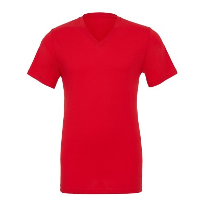 T-Shirt Unisex Jersey Short Sleeve V-Neck Tee colore Red taglia S