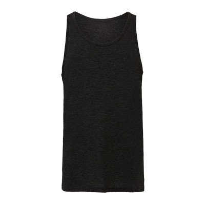 T-Shirt Unisex Jersey Tank colore Charcoal-Black Triblend taglia S