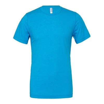 T-Shirt Unisex Poly-Cotton Short Sleeve Tee colore Neon Blue taglia S