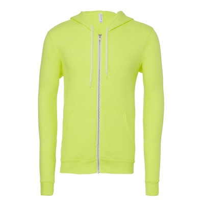 Felpe Unisex Sponge Fleece Full-Zip Hoodie colore Neon Yellow taglia XL