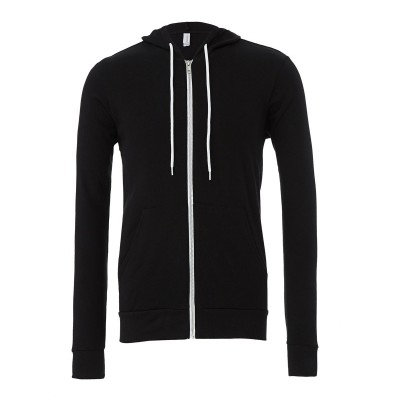 Felpe Unisex Sponge Fleece Full-Zip Hoodie colore Black taglia S