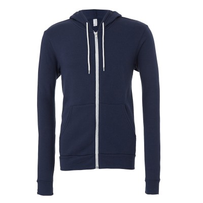 Felpe Unisex Sponge Fleece Full-Zip Hoodie colore Navy taglia S
