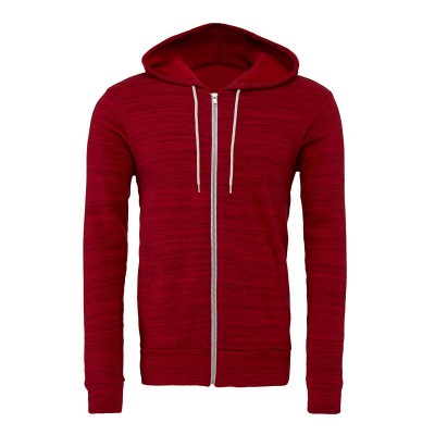Felpe Unisex Sponge Fleece Full-Zip Hoodie colore Red Marble Fleece taglia S