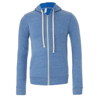 Felpe Unisex Triblend Sponge Fleece Full-Zip Hoodie colore Blue Triblend taglia S