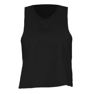 T-Shirt Women's Racerback Cropped Tank colore Solid Black Blend taglia S