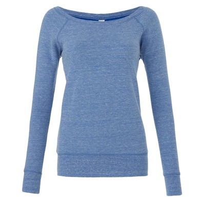 Felpe Women's Sponge Fleece Wide Neck Sweatshirt colore Blue Triblend taglia S