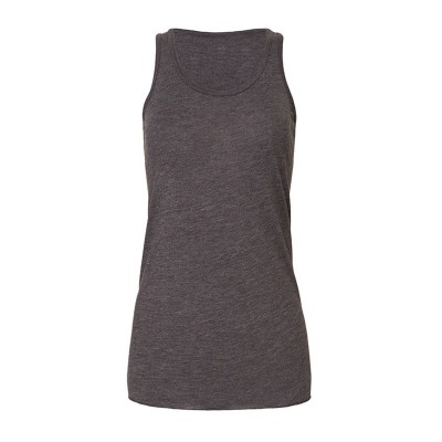 T-Shirt Women's Flowy Racerback Tank colore Dark Grey Heather taglia S