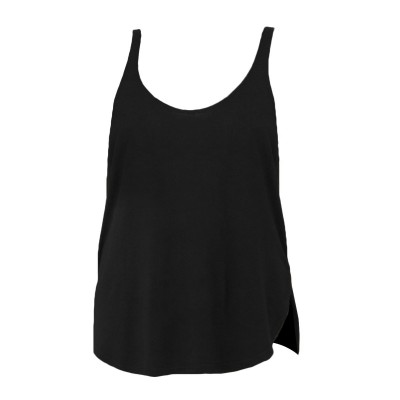 T-Shirt Women's Flowy Side Slit Tank colore Black taglia S