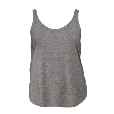 T-Shirt Women's Flowy Side Slit Tank colore Dark Grey Heather taglia S