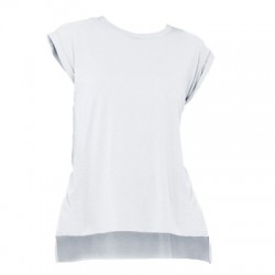 T-Shirt Women's Flowy Muscle Tee with Rolled Cuff 2