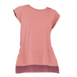 T-Shirt Women's Flowy Muscle Tee with Rolled Cuff 2