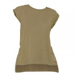 T-Shirt Women's Flowy Muscle Tee with Rolled Cuff 2