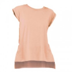 T-Shirt Women's Flowy Muscle Tee with Rolled Cuff 2