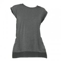 T-Shirt Women's Flowy Muscle Tee with Rolled Cuff 2