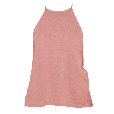 T-Shirt Women's Flowy High Neck Tank colore Mauve taglia S