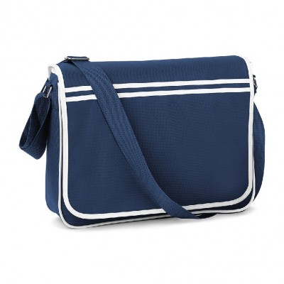 Borse Retro Messenger colore french navy/white taglia UNICA