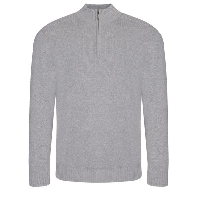 Felpe Wakhan 1/4 Zip Knit Sweater colore heather grey taglia S