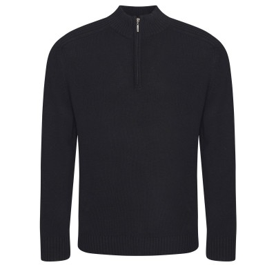 Felpe Wakhan 1/4 Zip Knit Sweater colore black taglia S