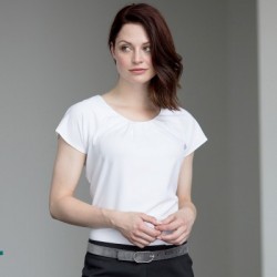 T-Shirt Ladies' Pleat Front S/S Blouse