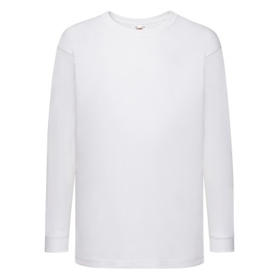 T-Shirt Kids Valueweight Long Sleeve T colore white taglia 1/2