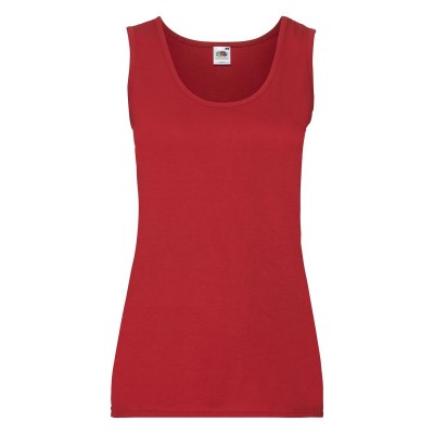 T-Shirt Ladies Valueweight Vest colore red taglia XS