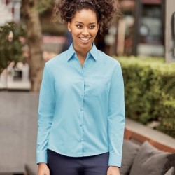 Camicie Ladies' Long Sleeve PolyCotton Poplin Shirt