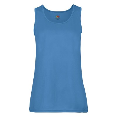 T-Shirt Ladies Performance Vest colore azure blue taglia XS