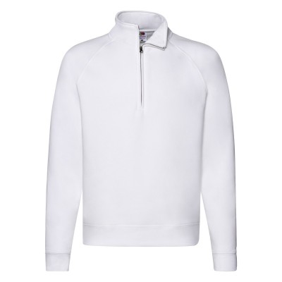 Felpe Premium Zip Neck Sweat colore white taglia S