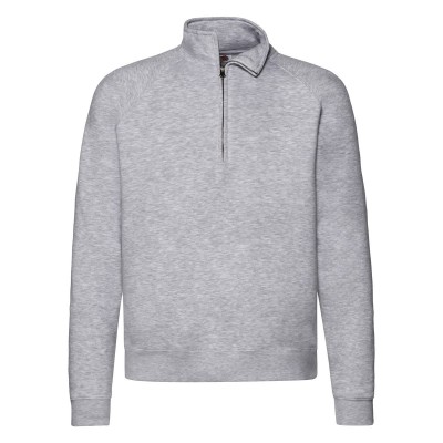 Felpe Premium Zip Neck Sweat colore heather grey taglia S