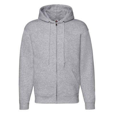 Felpe Premium Hooded Sweat Jacket colore heather grey taglia S