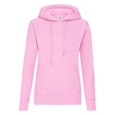 Felpe Ladies Classic Hooded Sweat colore light pink taglia XS