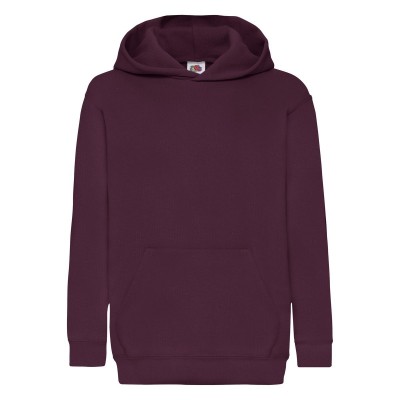 Felpe Kids Classic Hooded Sweat colore burgundy taglia 5/6