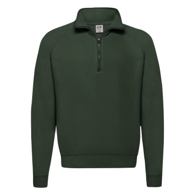 Felpe Classic Zip Neck Sweat colore bottle green taglia XXL