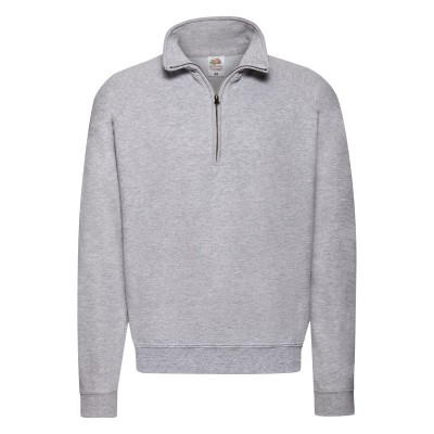 Felpe Classic Zip Neck Sweat colore heather grey taglia S