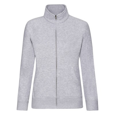 Felpe Ladies Premium Sweat Jacket colore heather grey taglia XS