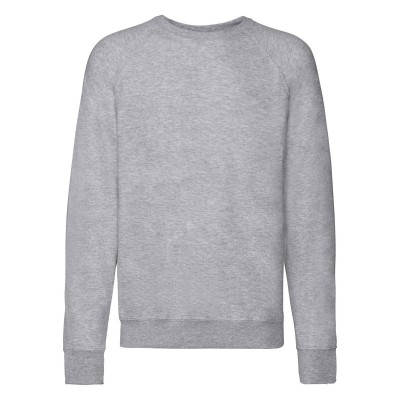 Felpe Lightweight Raglan Sweat colore heather grey taglia S