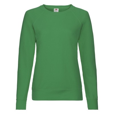 Felpe Ladies Lightweight Raglan Sweat colore kelly green taglia L