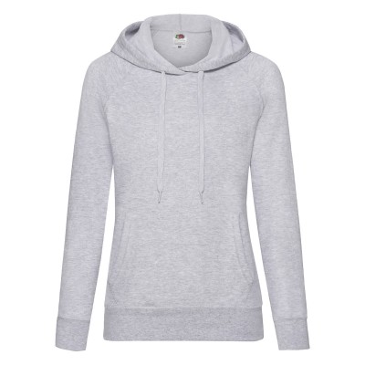 Felpe Ladies Lightweight Hooded Sweat colore heather grey taglia XS
