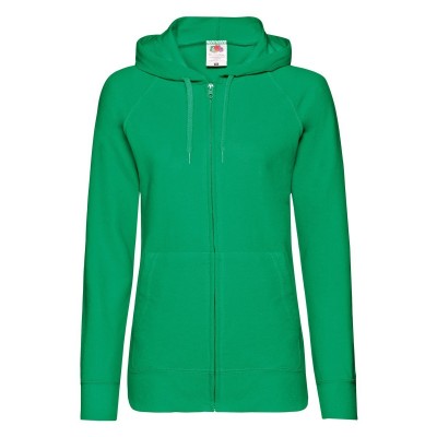 Felpe Ladies Lightweight Hooded Sweat Jacket colore kelly green taglia M