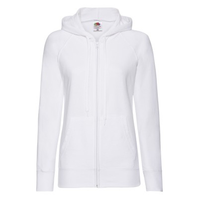 Felpe Ladies Lightweight Hooded Sweat Jacket colore white taglia XS