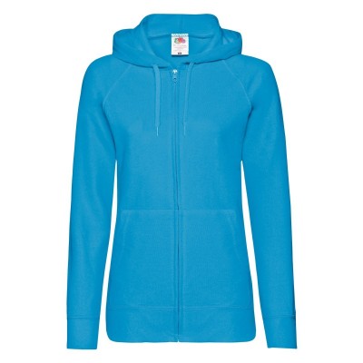 Felpe Ladies Lightweight Hooded Sweat Jacket colore azure blue taglia XS