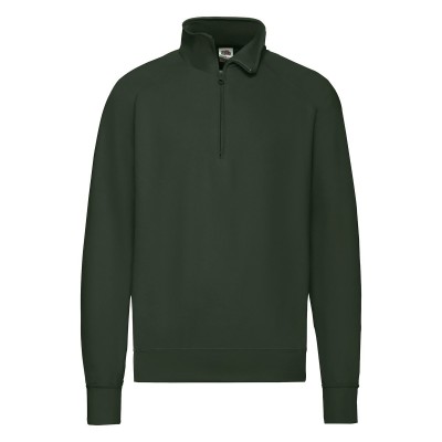 Felpe Lightweight Zip Neck Sweat colore bottle green taglia S