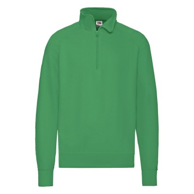 Felpe Lightweight Zip Neck Sweat colore kelly green taglia S