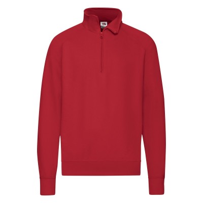 Felpe Lightweight Zip Neck Sweat colore red taglia S